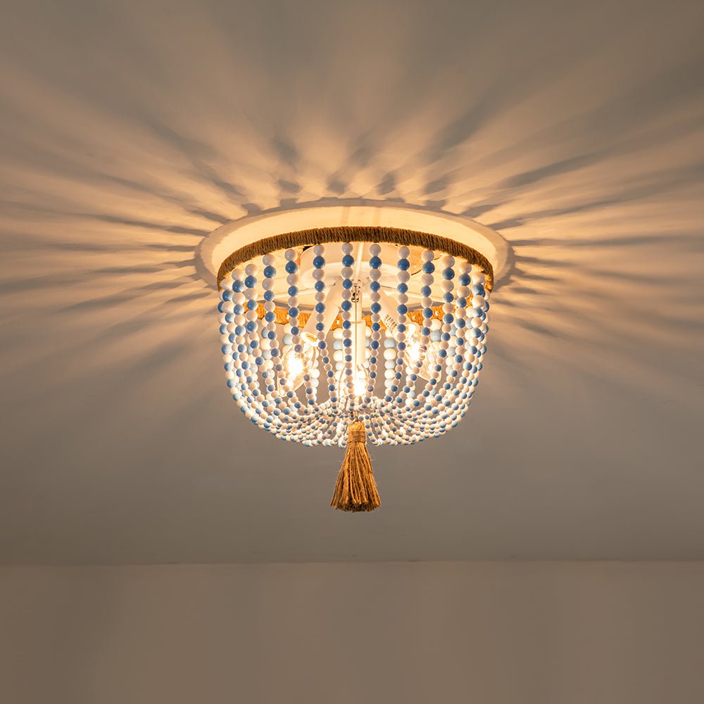 Coastal Colorful Beaded Flush Mount Ceiling Light - LightfixturesUAE