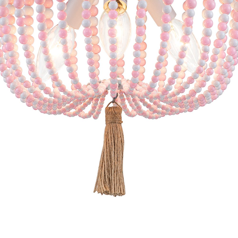 Coastal Colorful Beaded Flush Mount Ceiling Light - LightfixturesUAE
