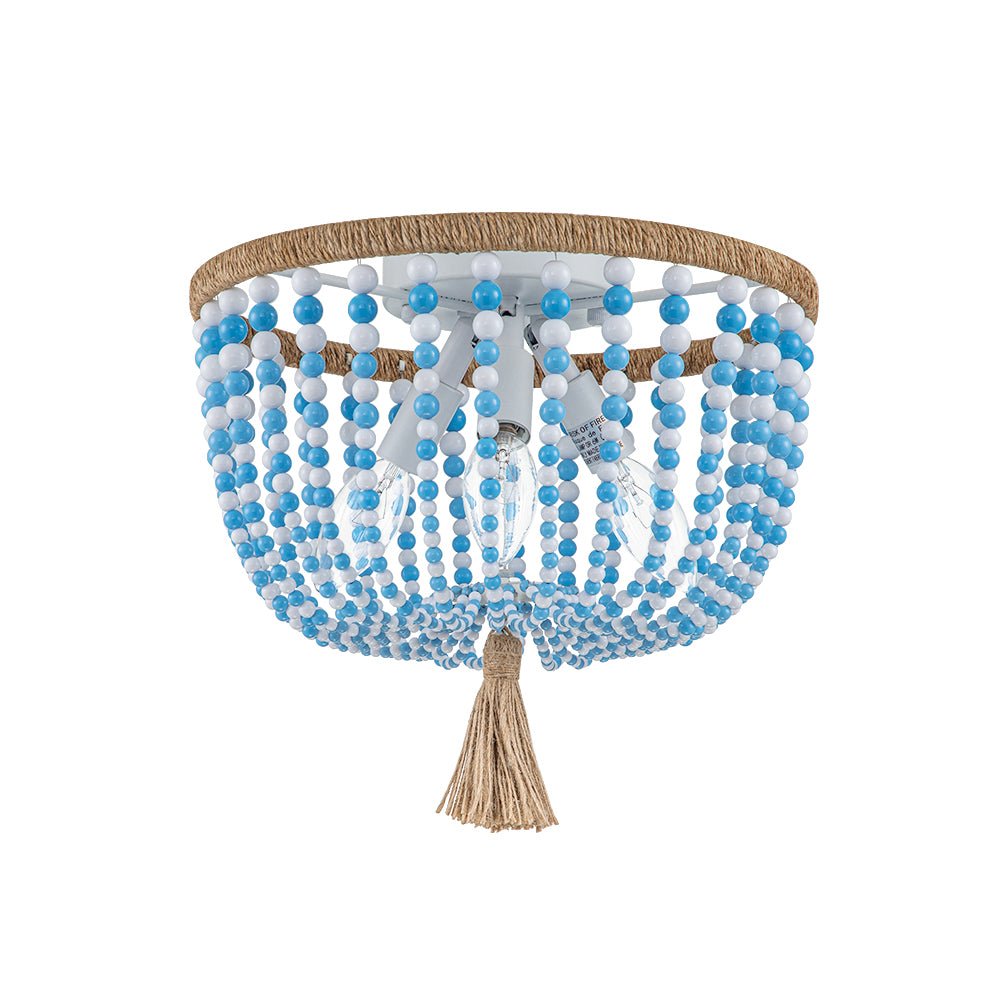 Coastal Colorful Beaded Flush Mount Ceiling Light - LightfixturesUAE