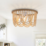 Coastal Modern Beaded Flush Mount Ceiling Light - LightfixturesUAE