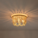 Coastal Modern Beaded Flush Mount Ceiling Light - LightfixturesUAE