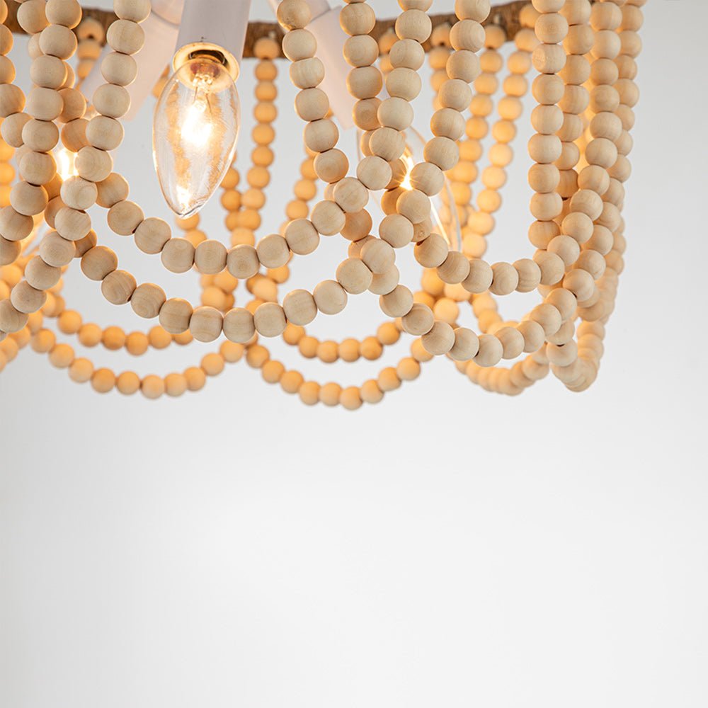 Coastal Modern Beaded Flush Mount Ceiling Light - LightfixturesUAE