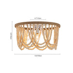 Coastal Modern Beaded Flush Mount Ceiling Light - LightfixturesUAE
