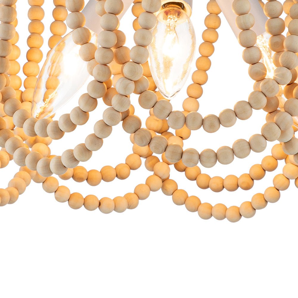 Coastal Modern Beaded Flush Mount Ceiling Light - LightfixturesUAE