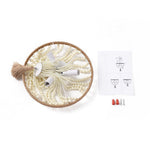 Coastal Wood Beaded Flush Mount Ceiling Light - LightfixturesUAE