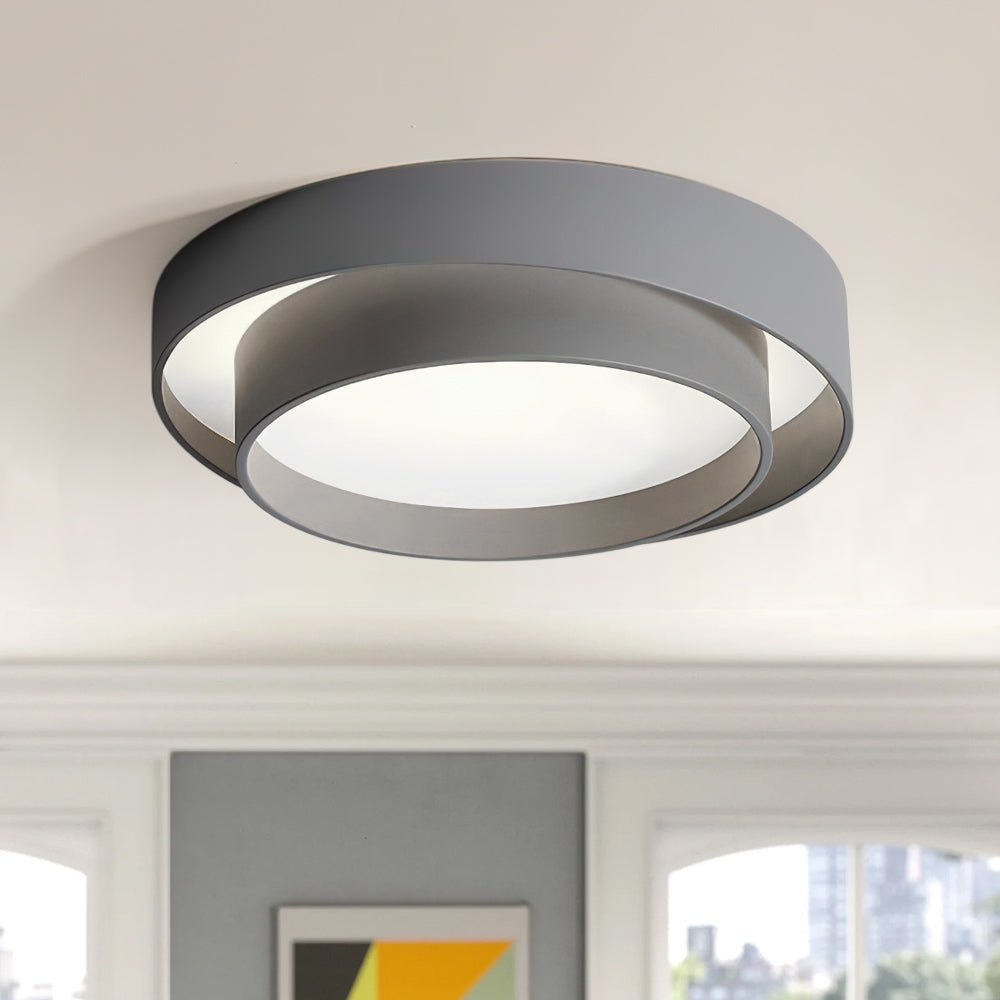 Concentric Rings Round LED Flush Mount Ceiling Light - LightfixturesUAE