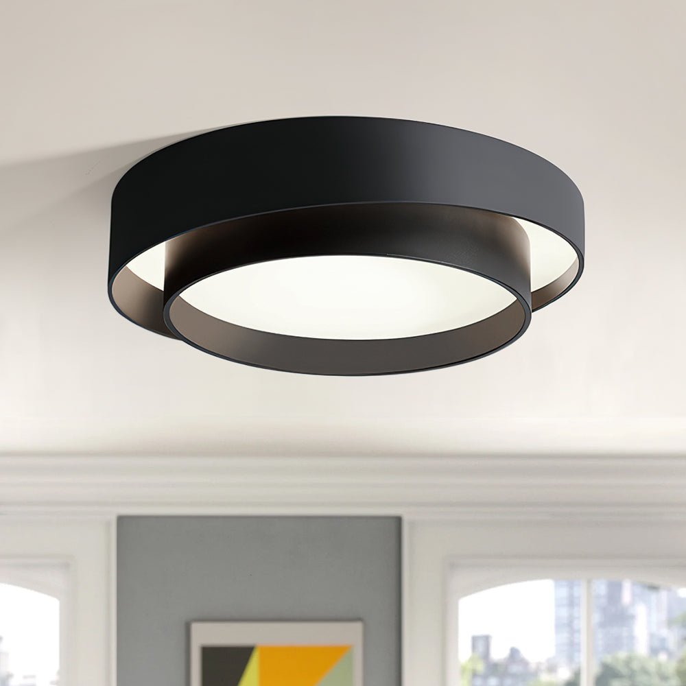 Concentric Rings Round LED Flush Mount Ceiling Light - LightfixturesUAE
