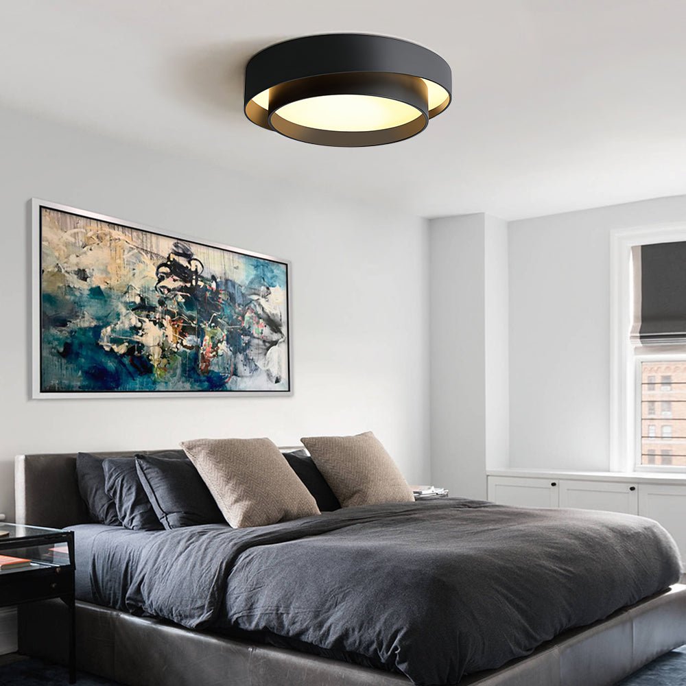 Concentric Rings Round LED Flush Mount Ceiling Light - LightfixturesUAE