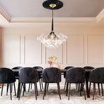 Contemporary Cluster Clear Glass Cloud Bubble Chandelier - LightfixturesUAE