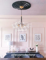 Contemporary Cluster Clear Glass Cloud Bubble Chandelier - LightfixturesUAE