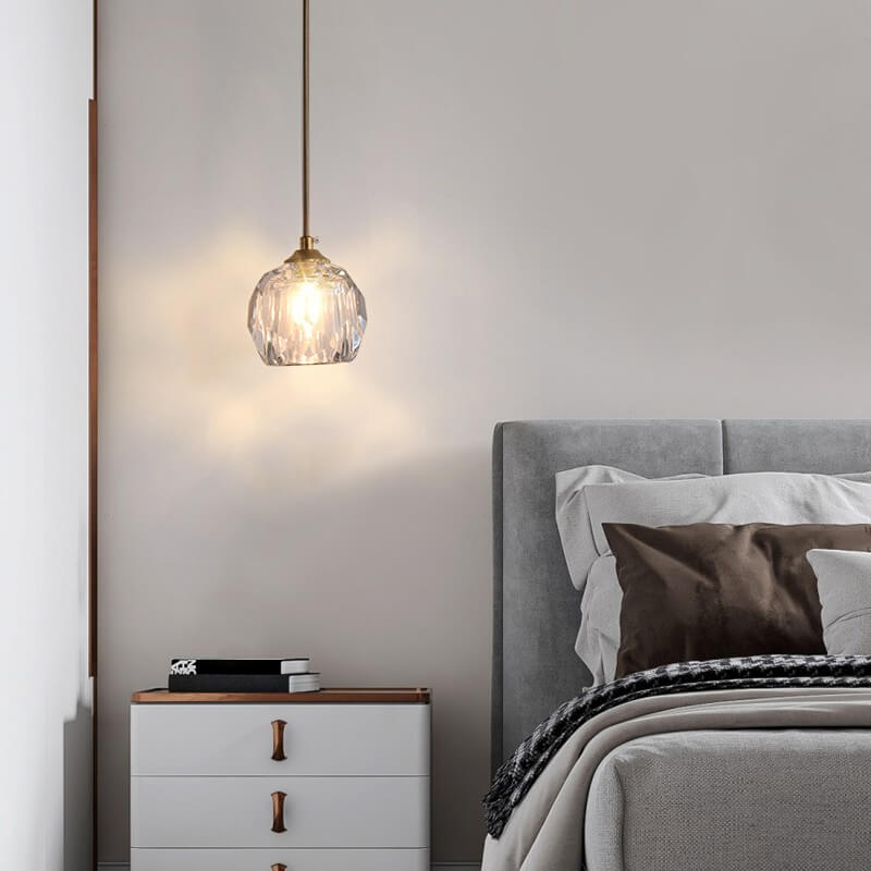Crystal 1 - Light Mini Brass Pendant Light - LightfixturesUAE