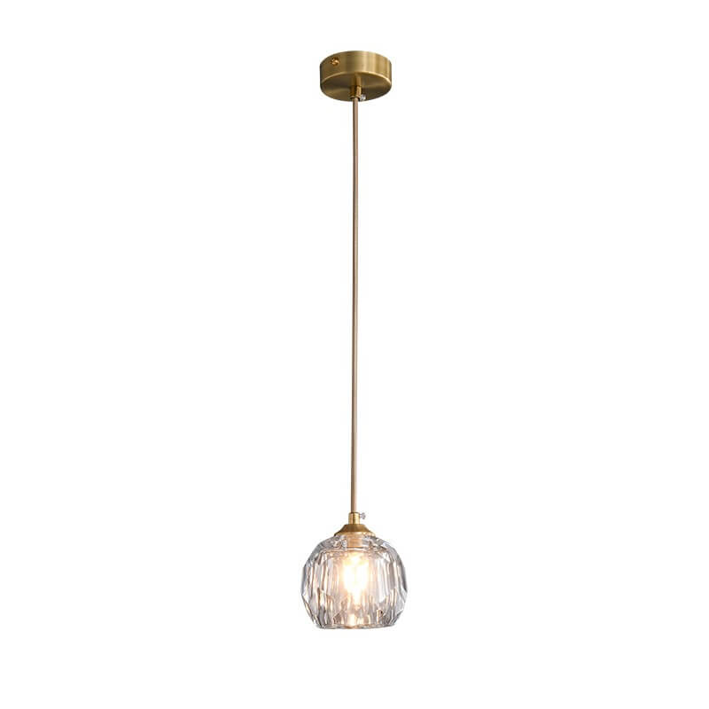 Crystal 1 - Light Mini Brass Pendant Light - LightfixturesUAE