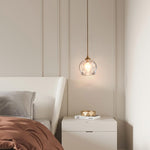 Crystal 1 - Light Mini Brass Pendant Light - LightfixturesUAE