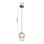 Crystal 1 - Light Mini Brass Pendant Light - LightfixturesUAE