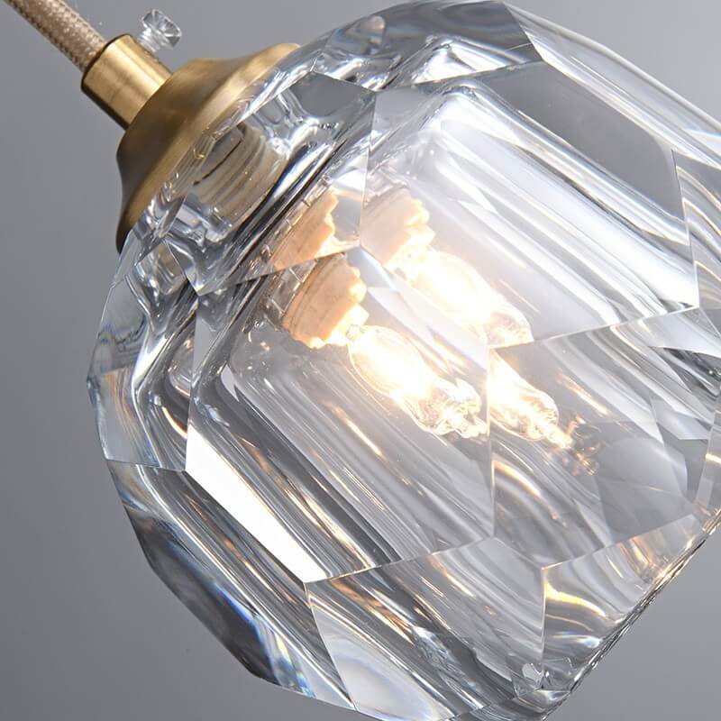 Crystal 1 - Light Mini Brass Pendant Light - LightfixturesUAE