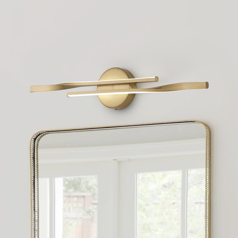 Dimmable LED Modern Mid - Century Swirl Linear Wall Sconce - LightfixturesUAE