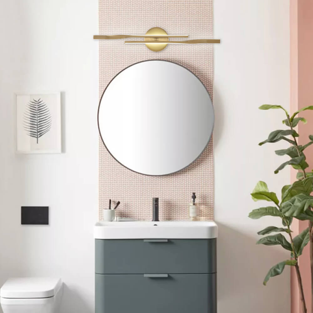 Dimmable LED Modern Mid - Century Swirl Linear Wall Sconce - LightfixturesUAE