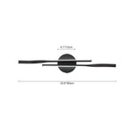 Dimmable LED Modern Mid - Century Swirl Linear Wall Sconce - LightfixturesUAE