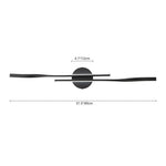 Dimmable LED Modern Mid - Century Swirl Linear Wall Sconce - LightfixturesUAE