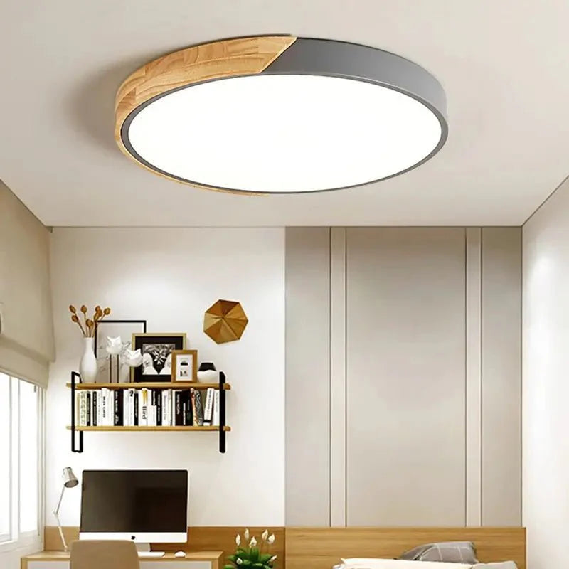 Dimmable With Romote Control LED Round Flush Mount Ceiling Light - LightfixturesUAE