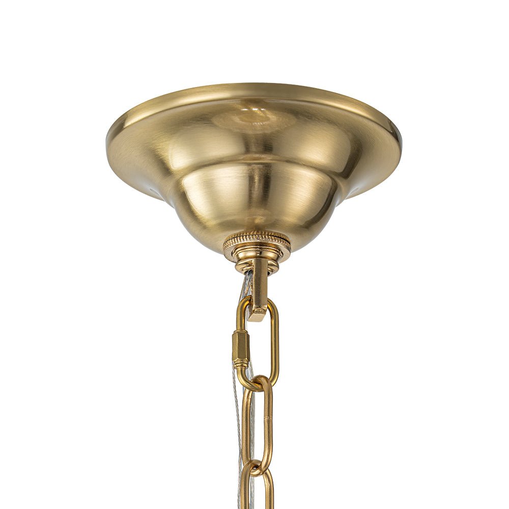 European Court Style Antique Brass Diamond - Shaped Crystal Chandelier - LightfixturesUAE