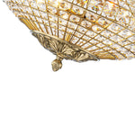 European Court Style Antique Brass Diamond - Shaped Crystal Chandelier - LightfixturesUAE