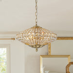 European Court Style Antique Brass Diamond - Shaped Crystal Chandelier - LightfixturesUAE