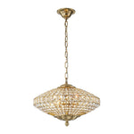European Court Style Antique Brass Diamond - Shaped Crystal Chandelier - LightfixturesUAE