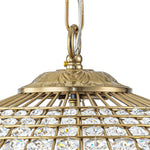 European Court Style Antique Brass Diamond - Shaped Crystal Chandelier - LightfixturesUAE