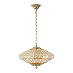 European Court Style Antique Brass Diamond - Shaped Crystal Chandelier - LightfixturesUAE