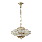 European Court Style Antique Brass Diamond - Shaped Crystal Chandelier - LightfixturesUAE