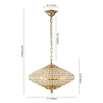 European Court Style Antique Brass Diamond - Shaped Crystal Chandelier - LightfixturesUAE