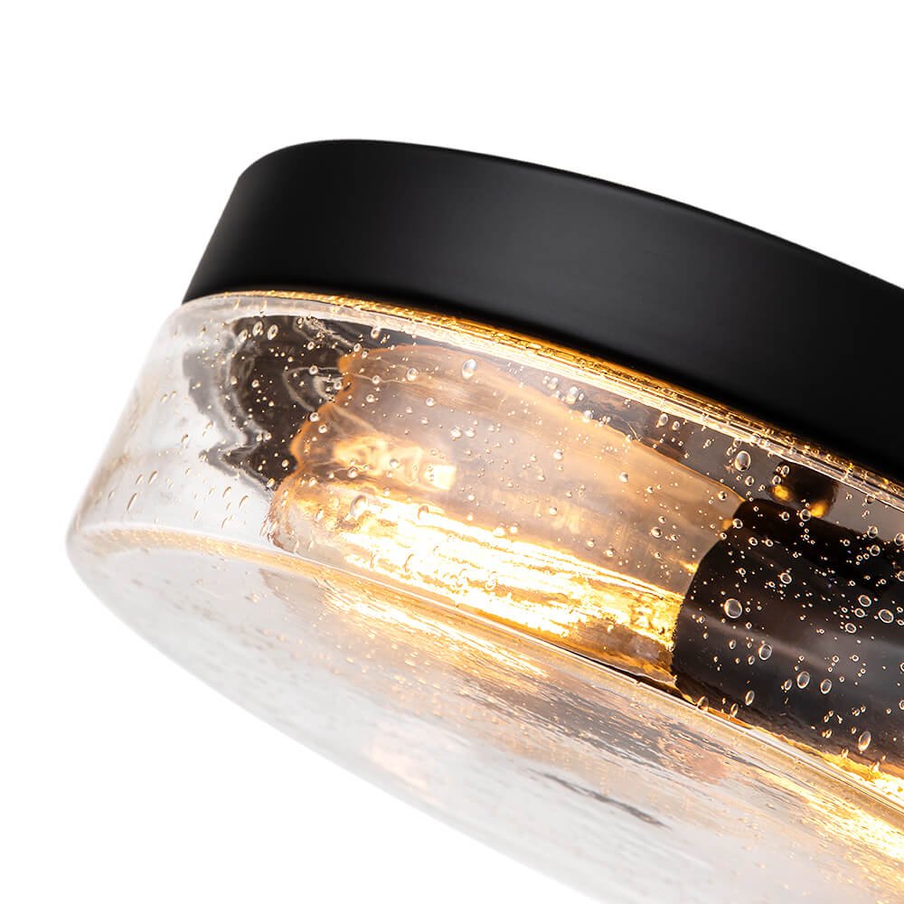 Farmhouse 2 - Light Seeded Glass Flush Mount Ceiling Light - LightfixturesUAE