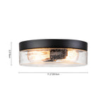 Farmhouse 2 - Light Seeded Glass Flush Mount Ceiling Light - LightfixturesUAE