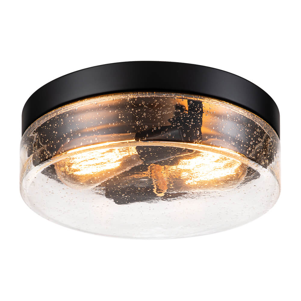 Farmhouse 2 - Light Seeded Glass Flush Mount Ceiling Light - LightfixturesUAE