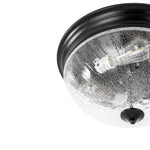 Farmhouse 3 - Light Mushroom Crackled Glass Flush Mount Ceiling Light - LightfixturesUAE