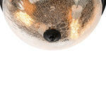 Farmhouse 3 - Light Mushroom Crackled Glass Flush Mount Ceiling Light - LightfixturesUAE