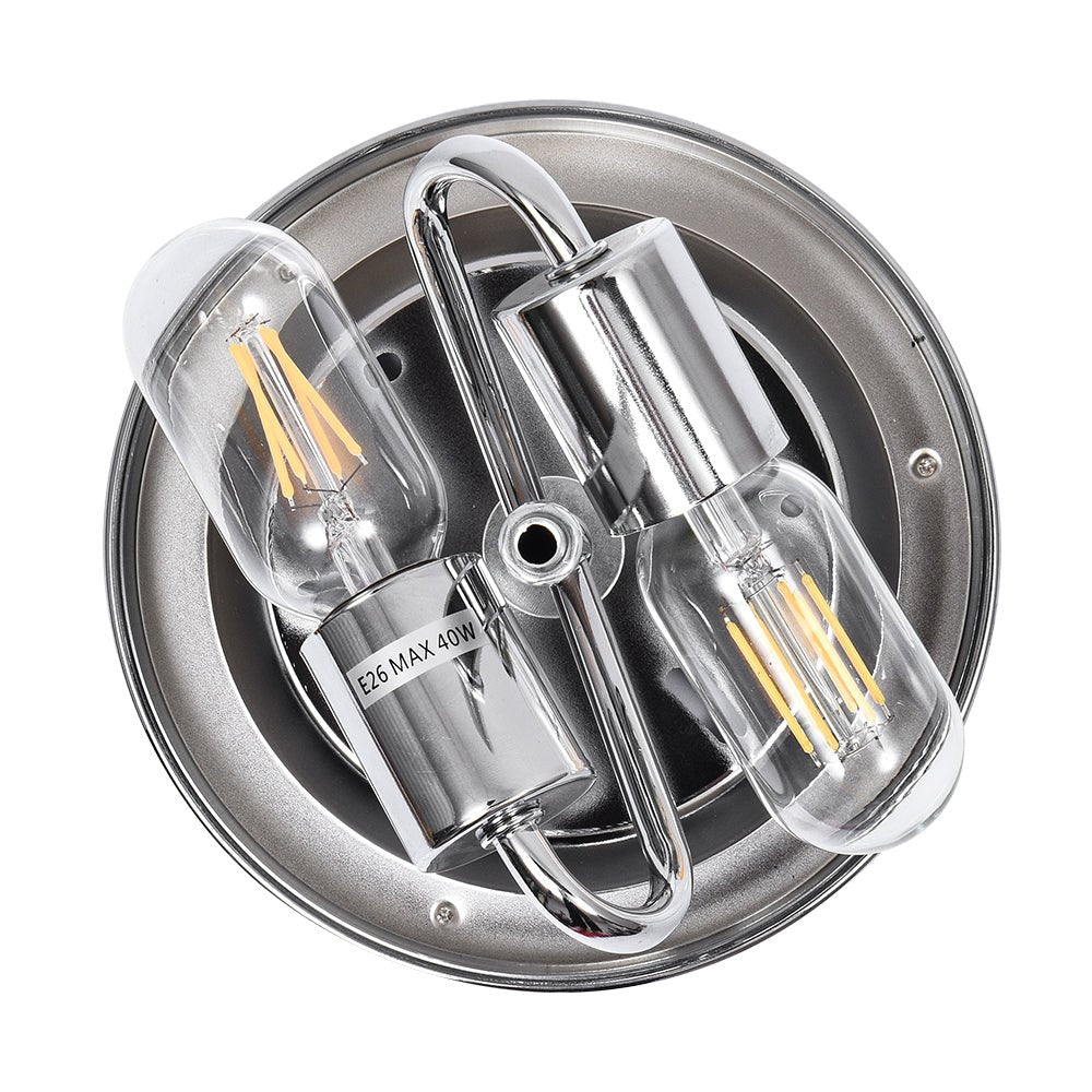 Farmhouse Glass 2 - Light Flush Mount Ceiling Light - LightfixturesUAE