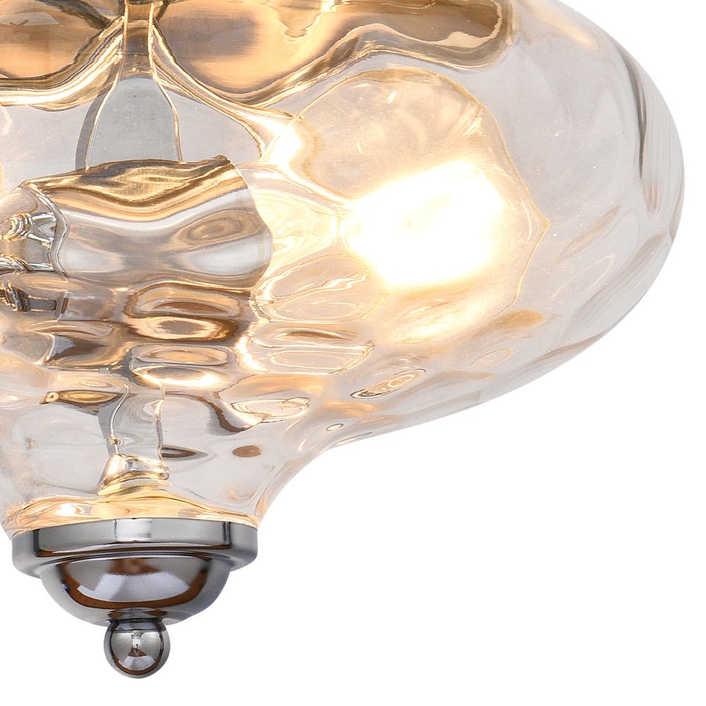 Farmhouse Glass 2 - Light Flush Mount Ceiling Light - LightfixturesUAE