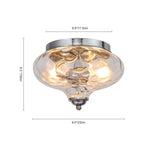 Farmhouse Glass 2 - Light Flush Mount Ceiling Light - LightfixturesUAE