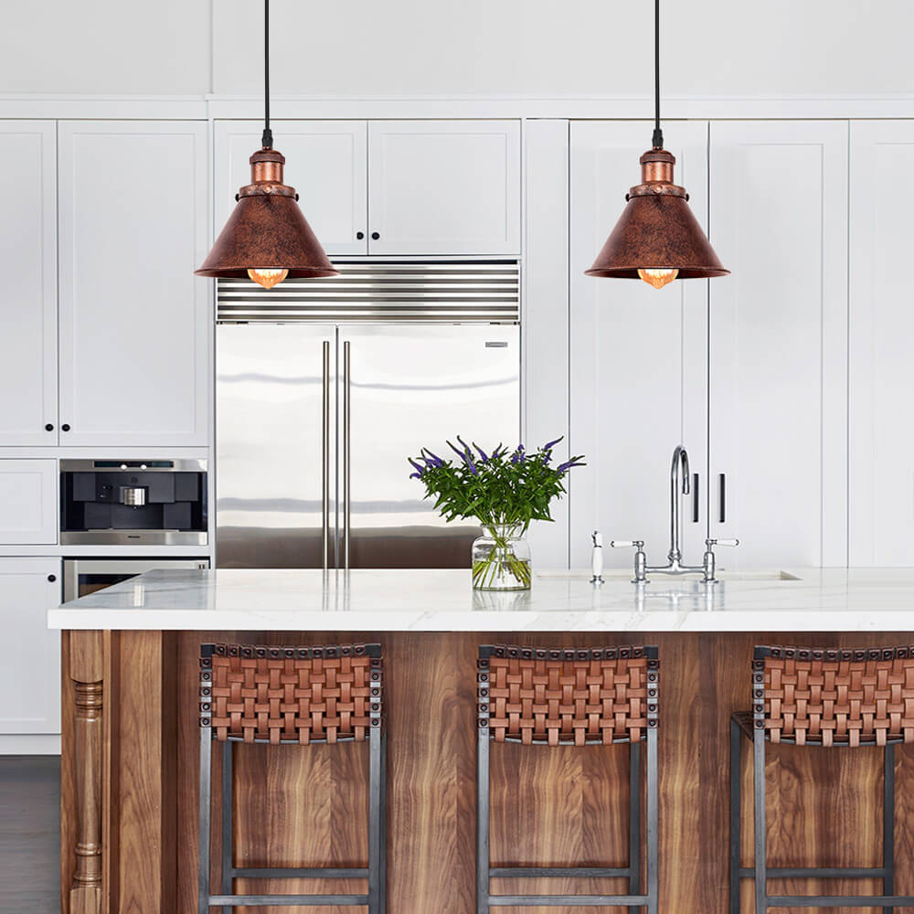 Farmhouse Vintage 1 Light Cone Pendant Light - LightfixturesUAE