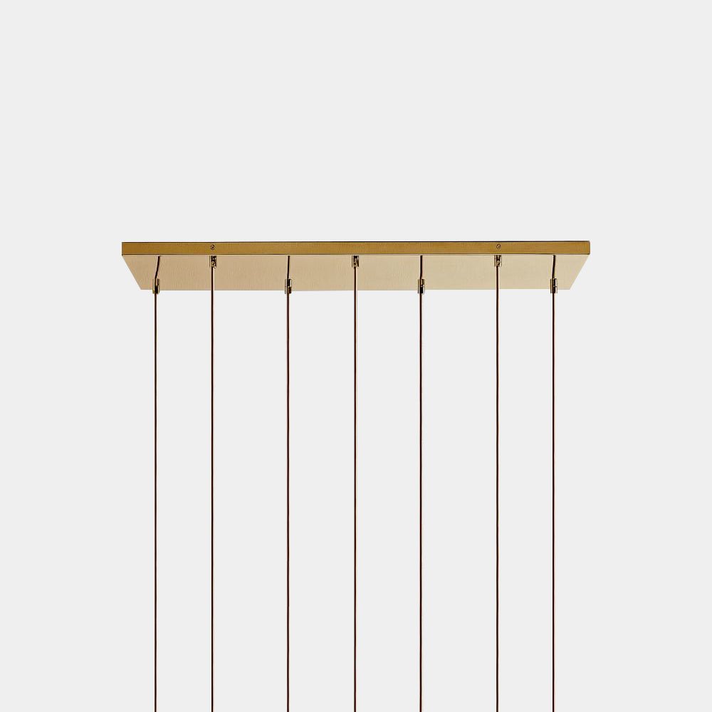 Glam 7 - Light Linear Cylinder Globes Chandelier - LightfixturesUAE