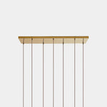 Glam 7 - Light Linear Cylinder Globes Chandelier - LightfixturesUAE
