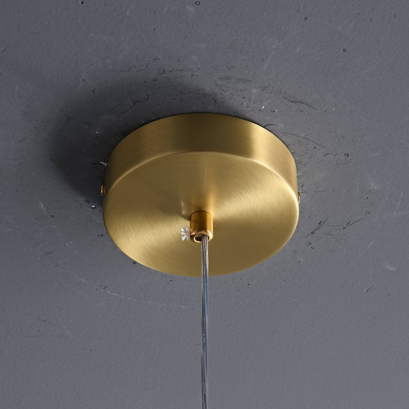 Glam Modern Gold Marble Stone Pendant Light - LightfixturesUAE