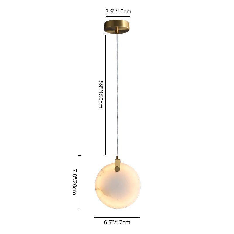 Glam Modern Gold Marble Stone Pendant Light - LightfixturesUAE