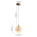 Glam Modern Gold Marble Stone Pendant Light - LightfixturesUAE