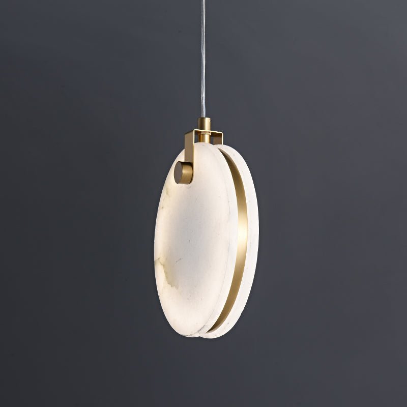 Glam Modern Gold Marble Stone Pendant Light - LightfixturesUAE