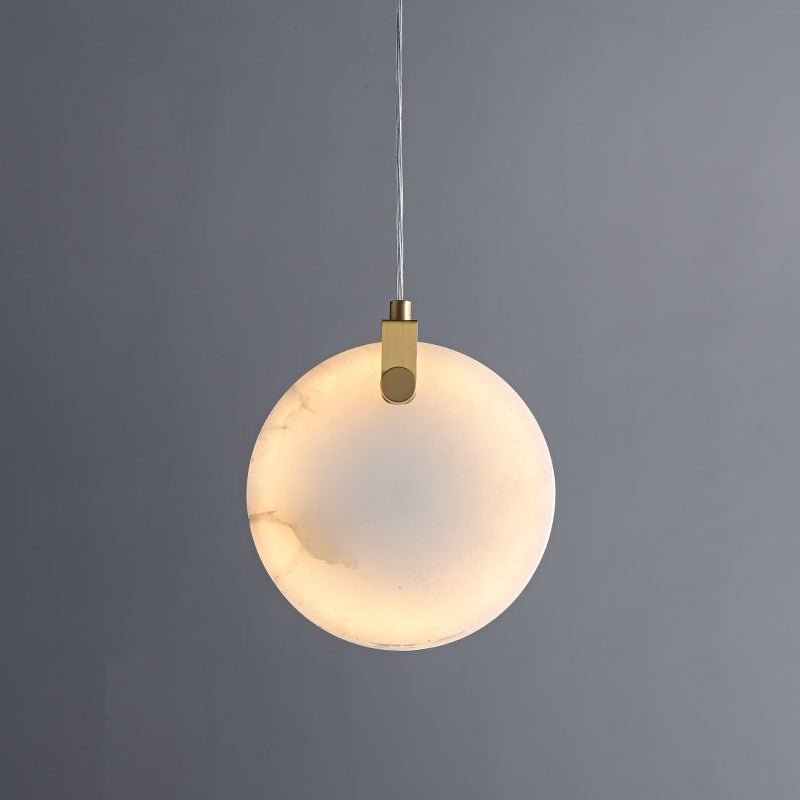 Glam Modern Gold Marble Stone Pendant Light - LightfixturesUAE