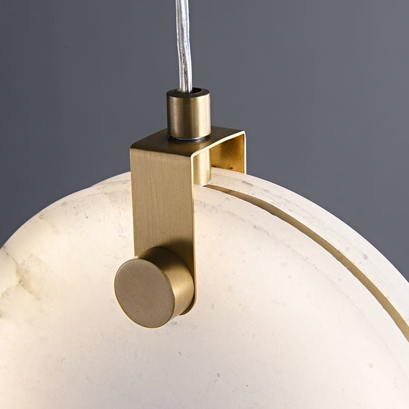 Glam Modern Gold Marble Stone Pendant Light - LightfixturesUAE