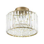 Glam Single Light Round Crystal Flush Mount Ceiling Light - LightfixturesUAE